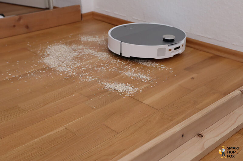 Roborock S9 MaxV Ultra убрал с пола почти все овсяные хлопья